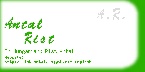 antal rist business card